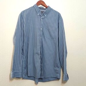 USED EDDIE BAUER BUTTON UP LONG SLEEVE SIZE XL COLOR BLUE AND WHITE
